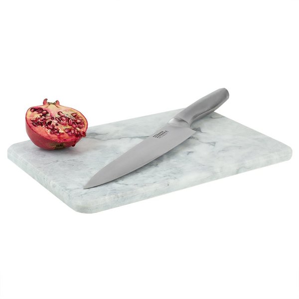 Home Basics MultiPurpose Pastry Marble Cutting Board, White CB47498